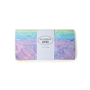 Hi-Fashion Layer Cake 10" Pastel Batik Cotton Fabric Squares 42pc